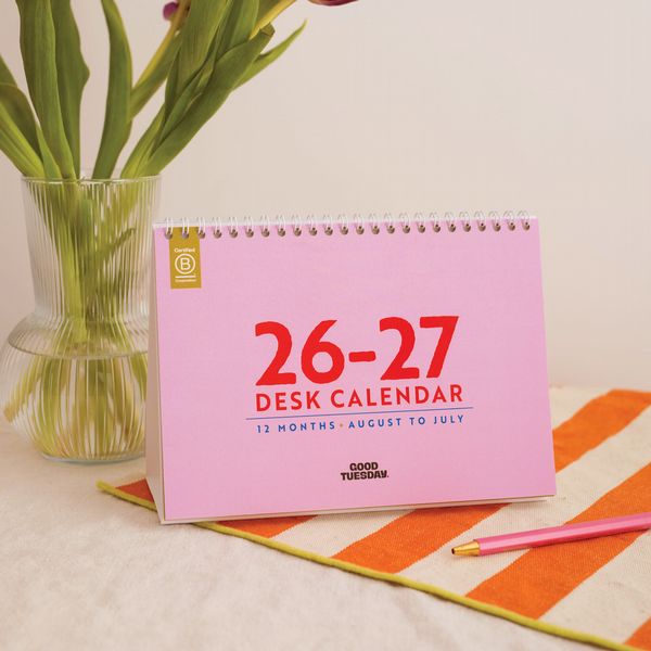 2026-2027 Academic Year Desk Calendar | Colourburst | Sunday Start