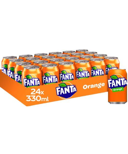 Fanta Orange Soft Drink 330ml Can (24 Pack)
